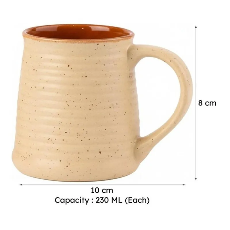 Azaria Ceramic Tea Cup (230 mL Each) - Set of Two media 6