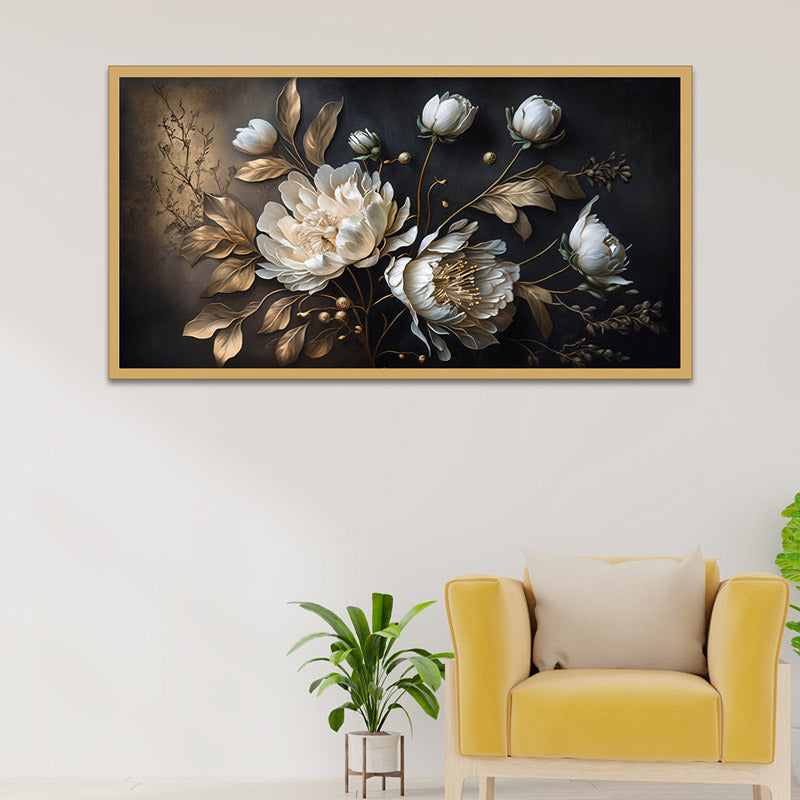 Ellerslee Floral Wall Painting With Frame