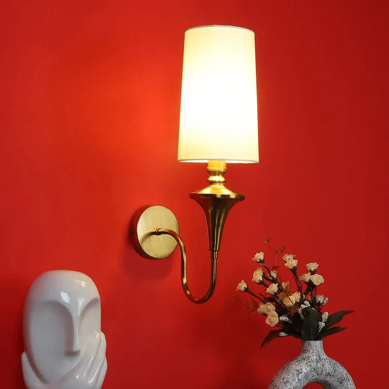 Leino Cotton & Iron Wall Lamp media 1