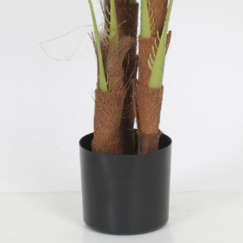 Palmine Artificial Areca Palm With Black Plastic Pot - 5 Feet media 5
