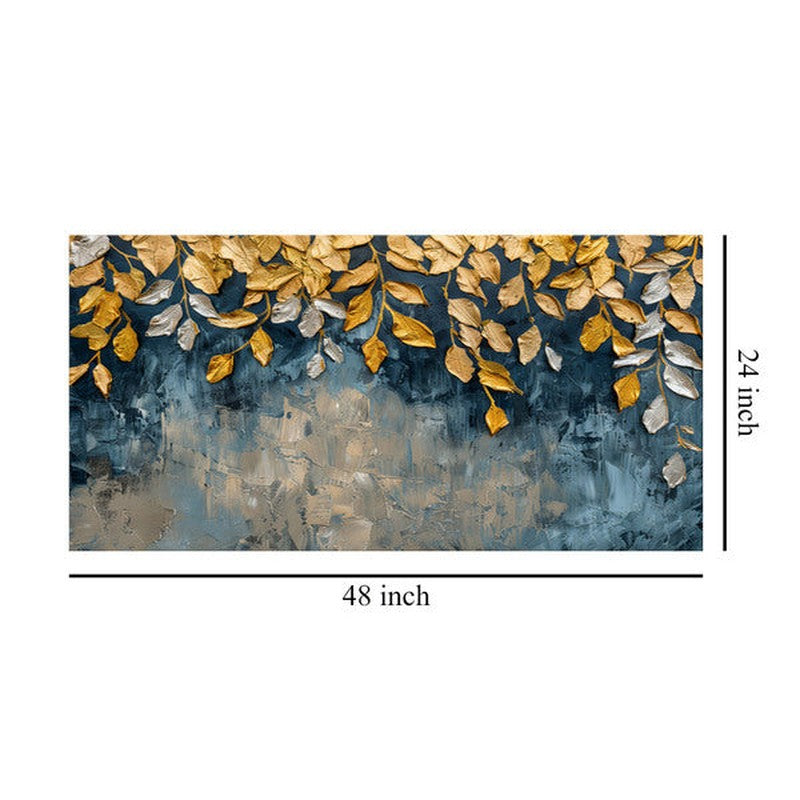 Golden Foliage Poly Canvas Wall Painting media 8
