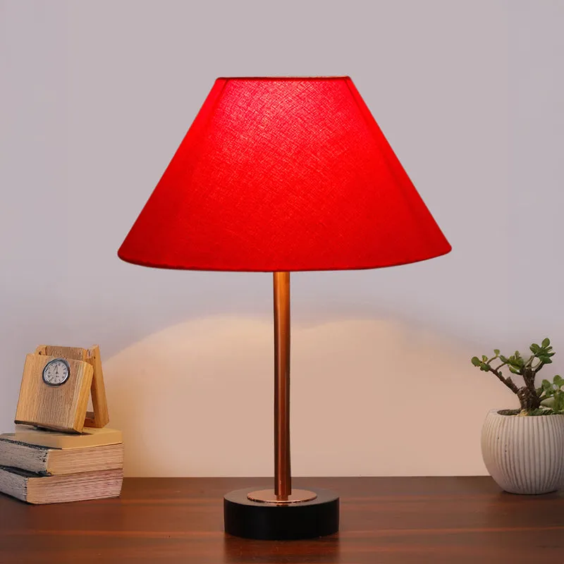 Cotin II Rodin Wooden Table Lamp - Red,Copper,Black media 2