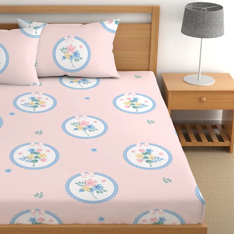 European Spring Floral Microfiber Microfiber Bedsheet - 151 GSM media 3