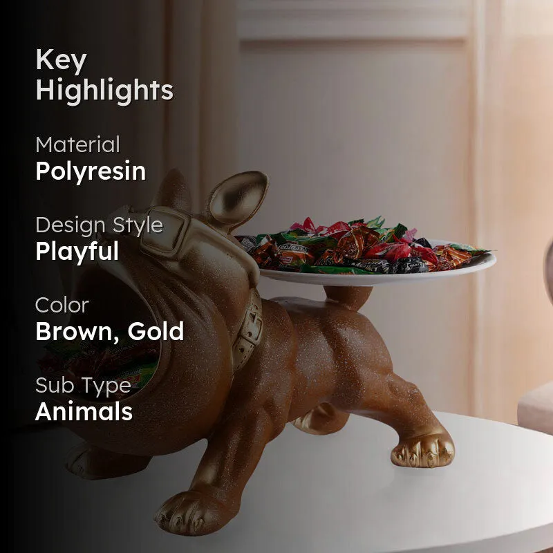 The Posh Pup Painted Polyresin Show Piece - Brown media 2