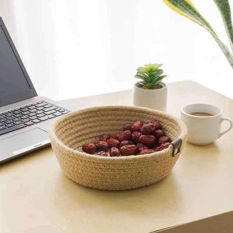 Latte Jute Storage Basket - Set Of Three media 4