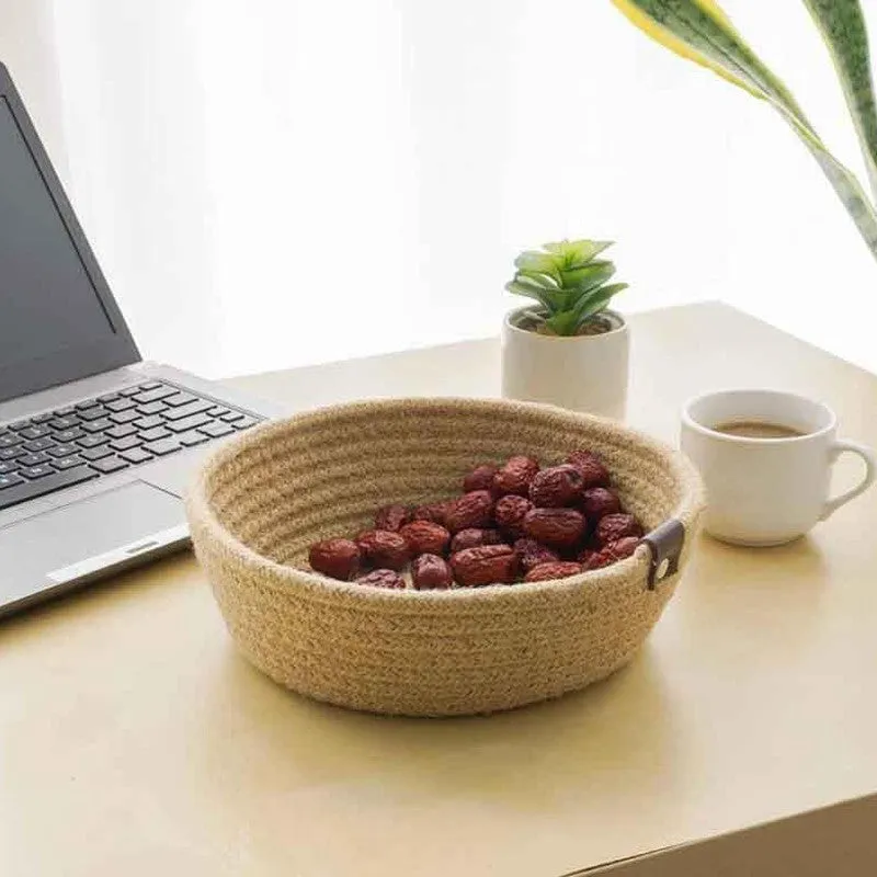 Latte Jute Storage Basket - Set Of Three media 4