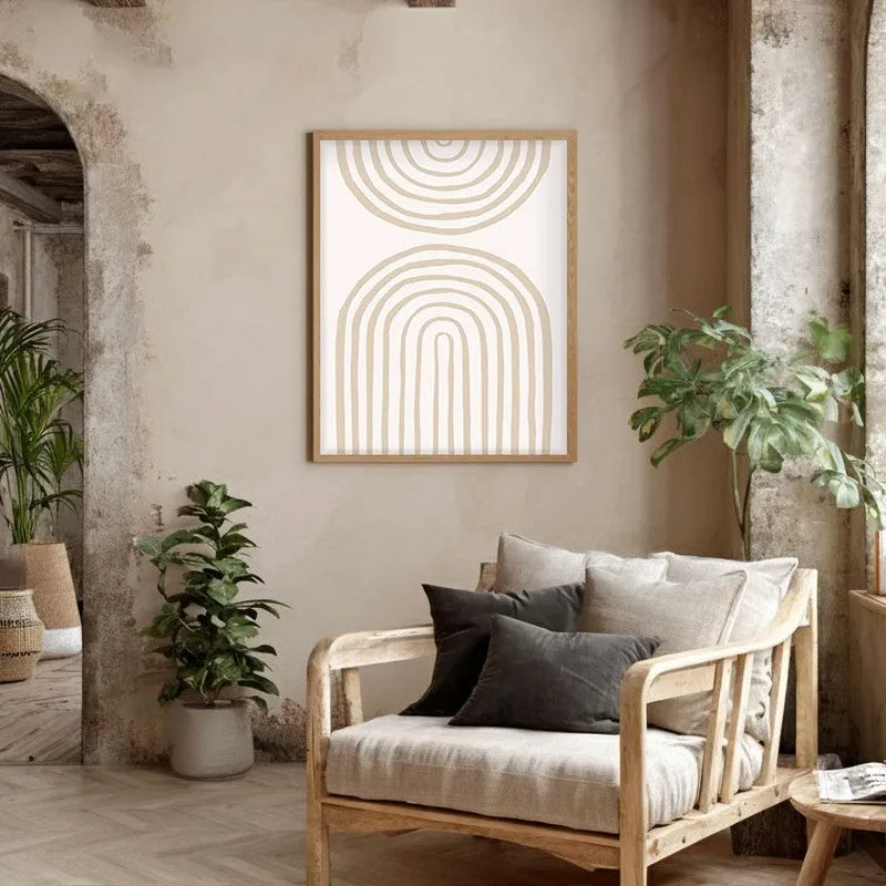 Arc of Balanc Canvas Wall Painting With Brown Frame media 5