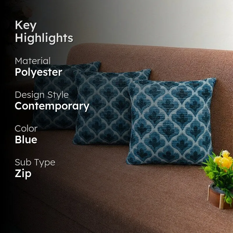 DiagMatrix Cushion Cover (Blue) - Set Of Three media 2