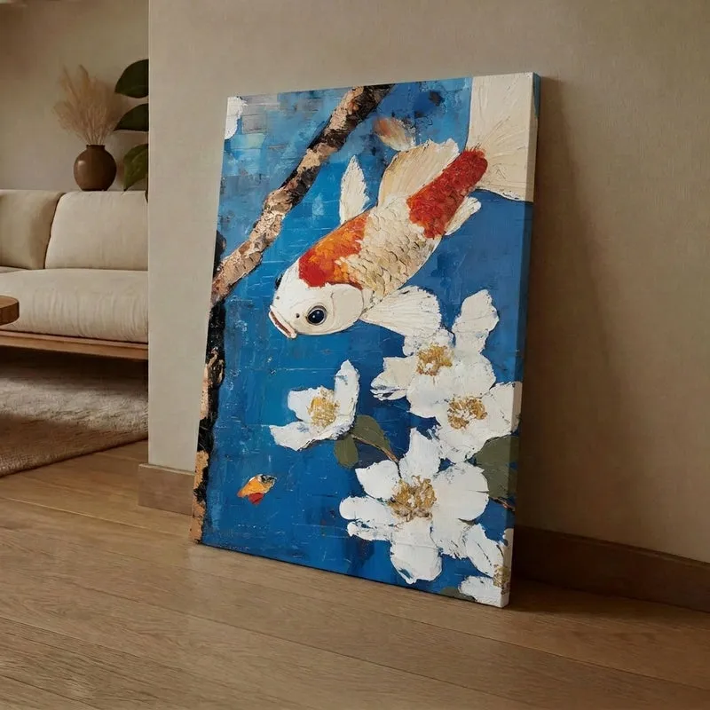 Koi & Flowers Wall Art media 1