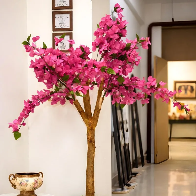 Serenity Bougainvillea Artificial Plant With Black Plastic Pot - 165 cm (5.4 ft) media 6
