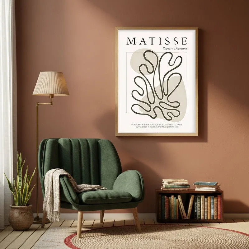 Willow Canvas Wall Painting With Brown Frame media 1