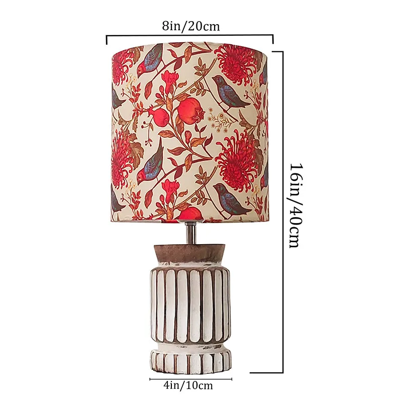 Lacewing Carved Fabric Table Lamp - Multicolor media 5