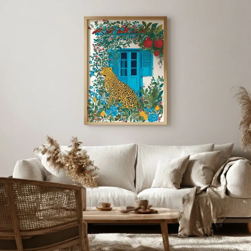Amber Fruit Canvas Wall Painting - Brown Frame media 1