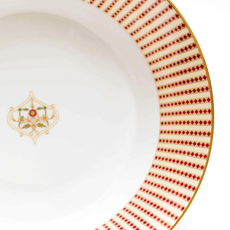 Gilded 24k Gold Brushed Porcelain Dinner Set - 21 Piece Set media 15