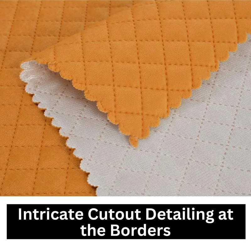 Osric Velvet Quilted Placemat (Yellow) - Set Of Six media 5