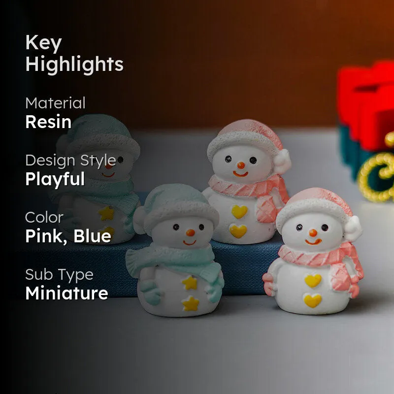 Snowman Quartet Resin Figurine - Set Of Four media 2