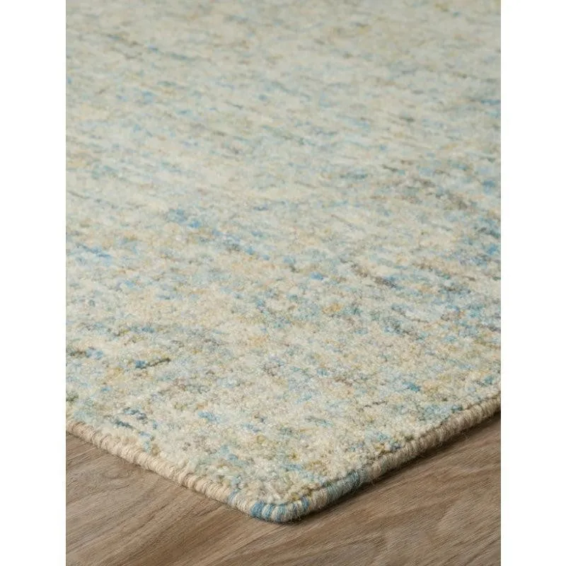 Handloom Hand Tufted Harmony Wool Rug - Light Blue & Beige media 7