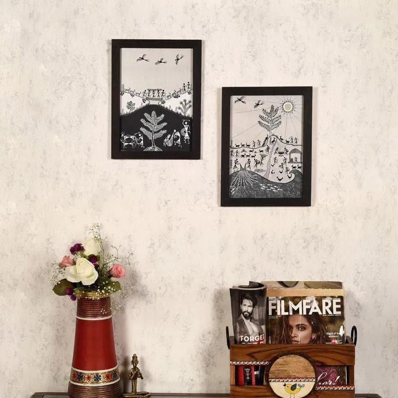Parasa Prana Canvas Wall Art - Set Of Two media 1