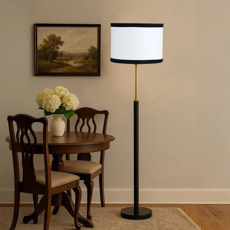 Nordic Glow Wooden Floor Lamp - White & Black media 4