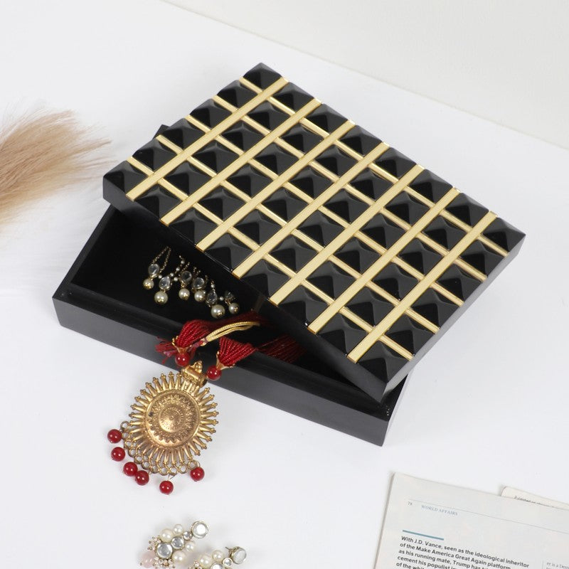 Obsidian Grid Jewel Box