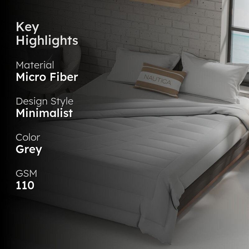 Nautica Ciel Luxe Comforter (Grey) - 110 GSM media 2