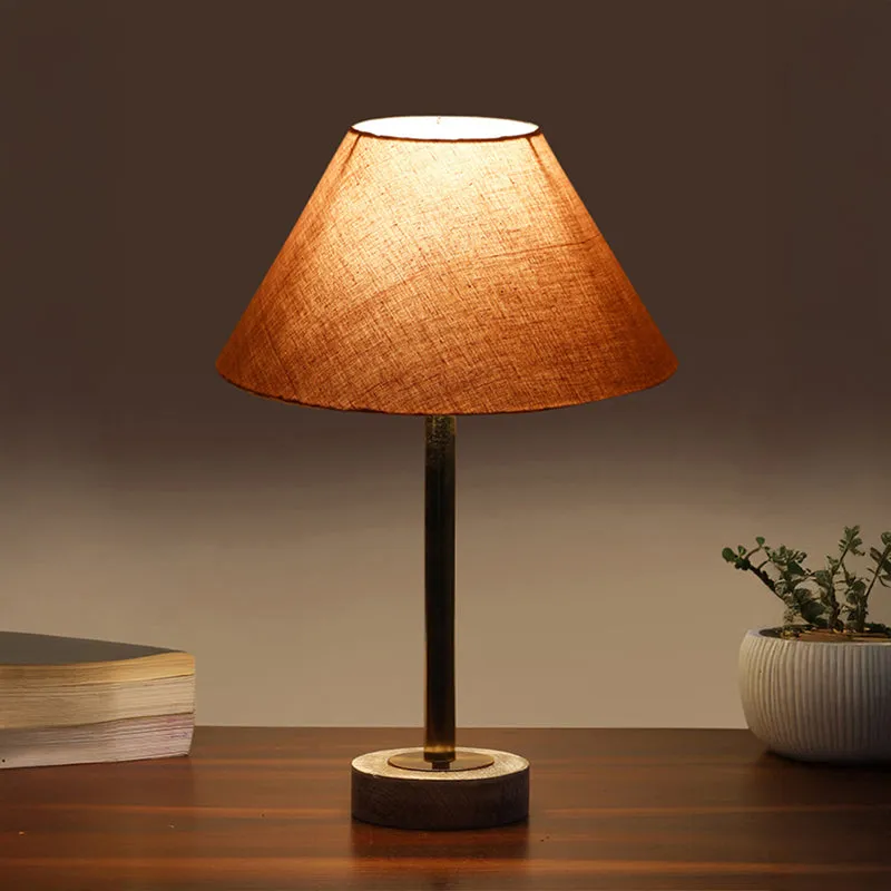 Cotin II Rodin Wooden Table Lamp - Grey,Gold,White media 1