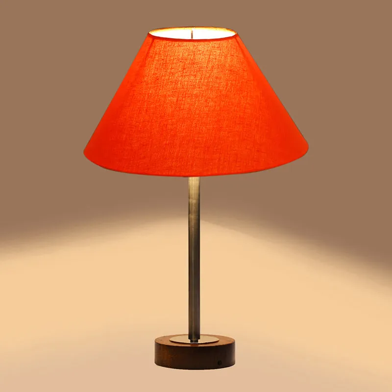 Cotin II Rodin Wooden Table Lamp - Orange,Silver,Brown media 6