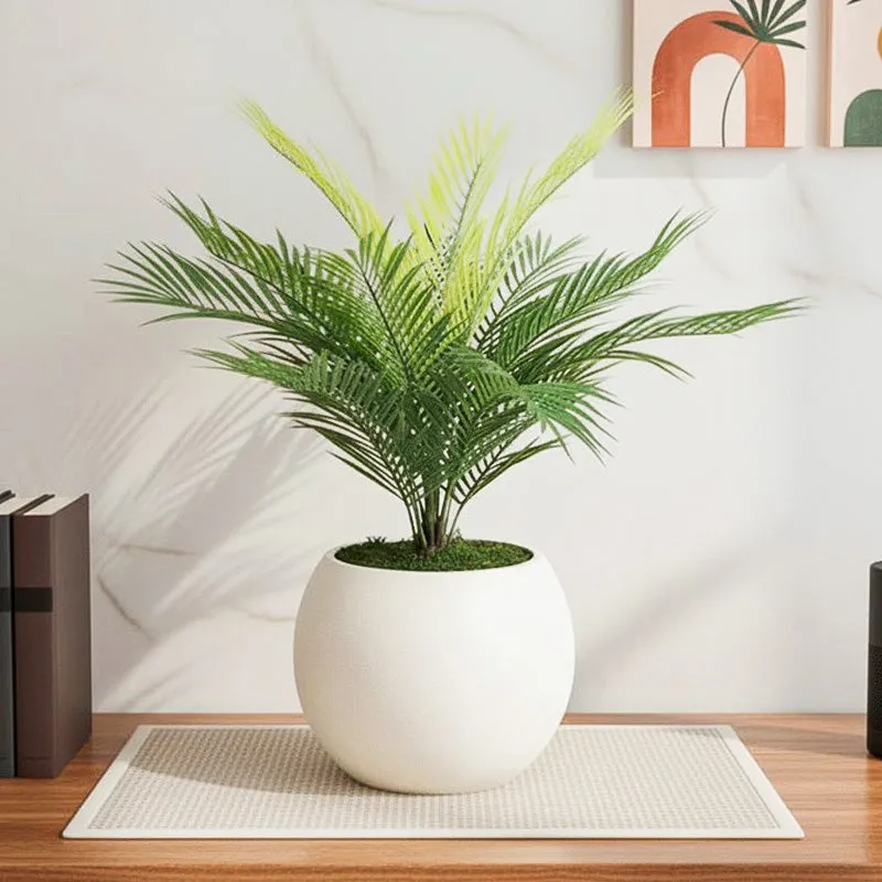 Verdant Luxe Artificial Plant With Black Plastic Pot media 1