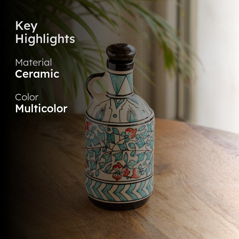 Mughal Musca Handpainted Oil Dispenser (Multicolor) - 900 ML media 2