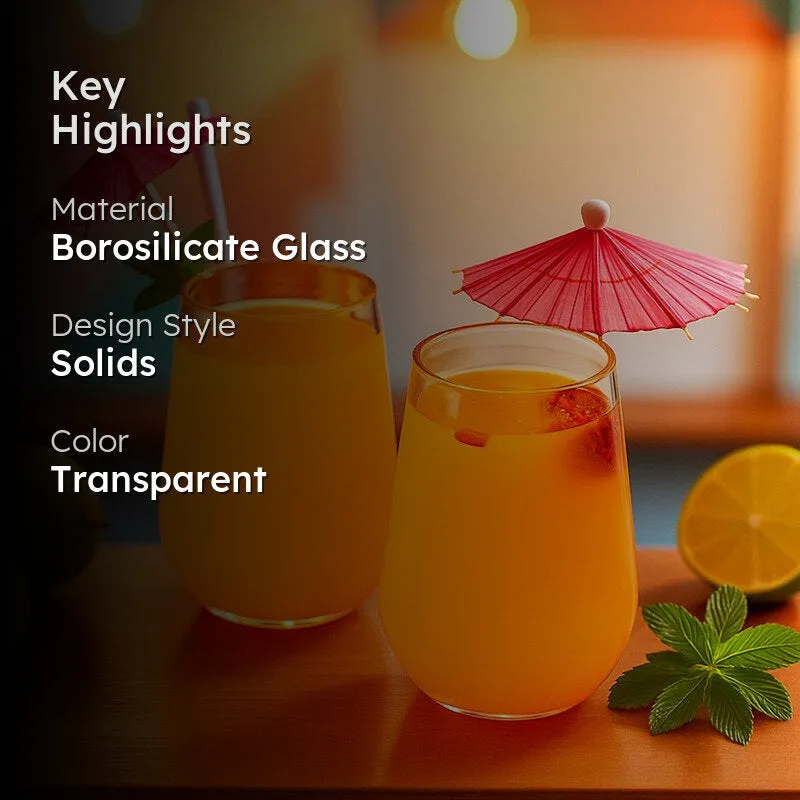 Sunset Amber Highball Glasses(390 mL) - Set Of Two media 2