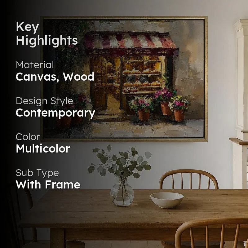 Flower Shopfront Canvas Wall Painting With Frame media 2