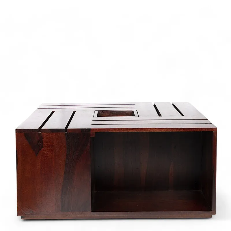 Zervon Sheesham Wooden Center Table - Brown media 3