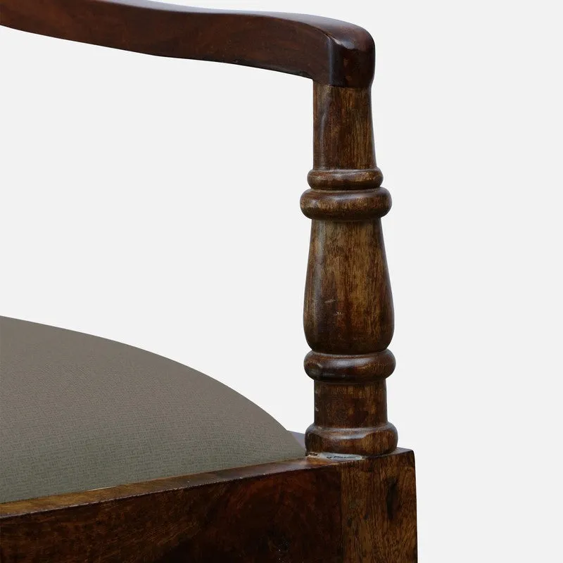 Stackon Rose Wood Accent Chair - Grey media 7