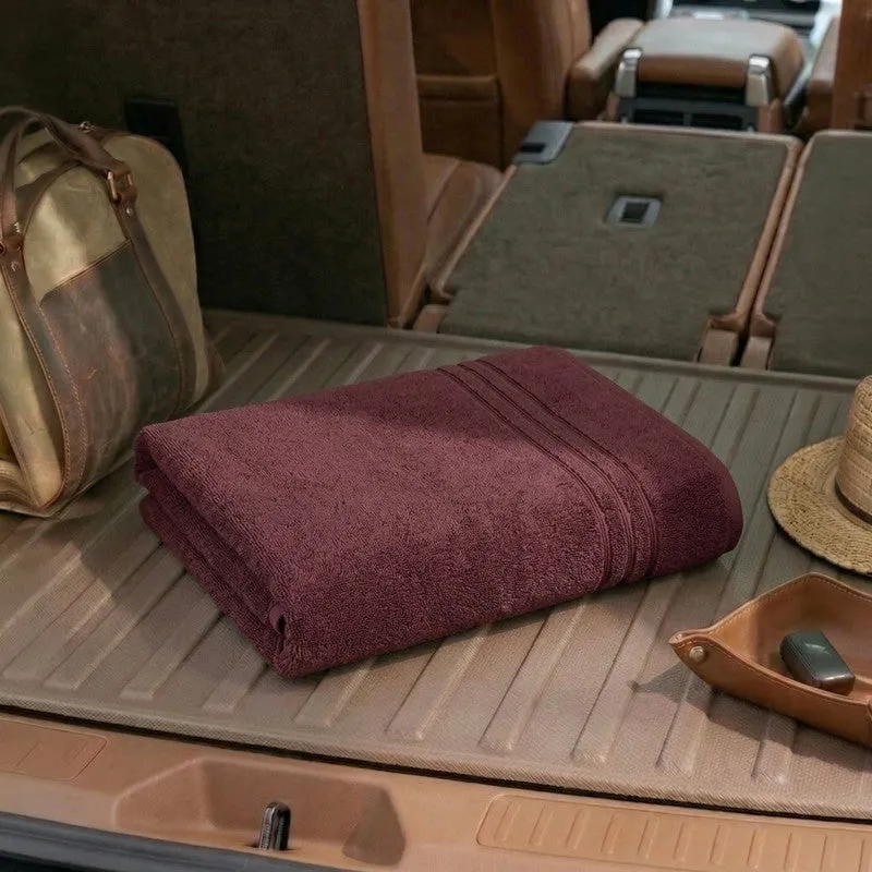 Monte Carlo Clean Wrap Pure Cotton Bath Towel - Wine media 3
