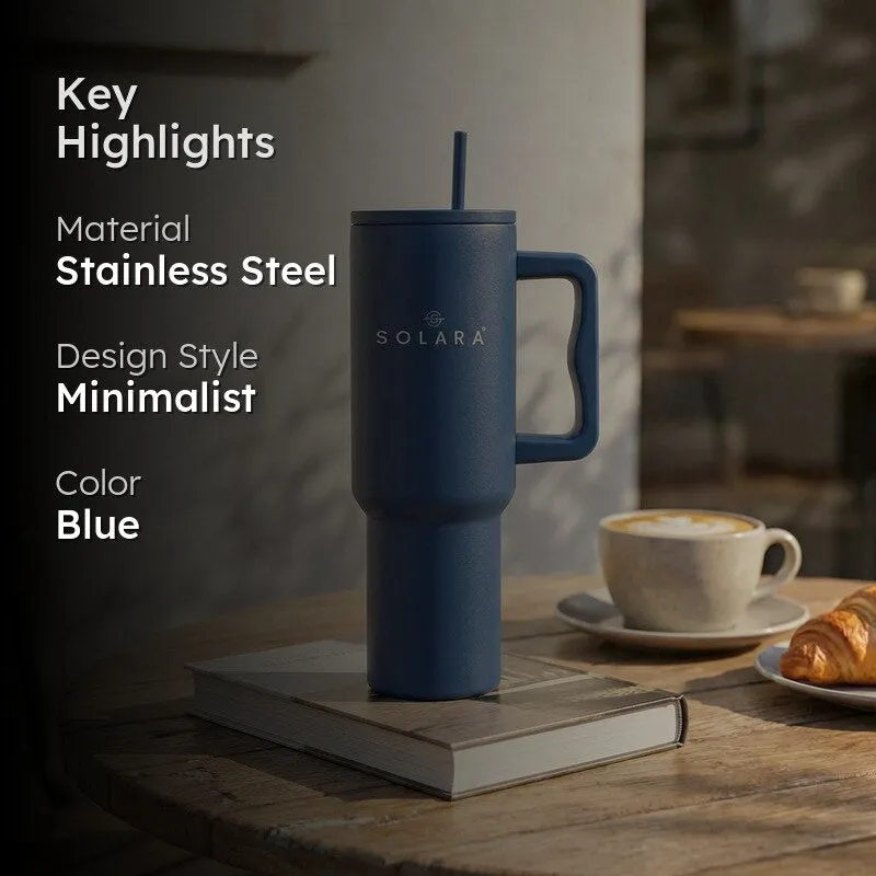 Solara Aqua Joy Stainless Steel Tumbler (1200 mL) - Blue media 2