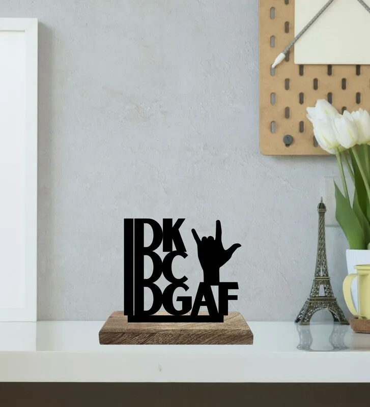Chillaxing Attitude Typography Showpiece - Set Of Two media 3