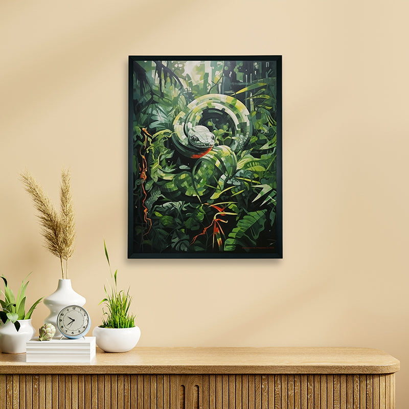 Snake Swirl Canvas Wall Art