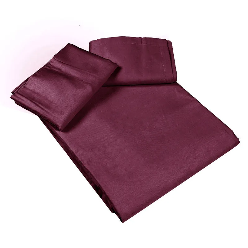 Saral Home Subtle Solid Cotton Bedsheet (Maroon) - 300 TC media 5