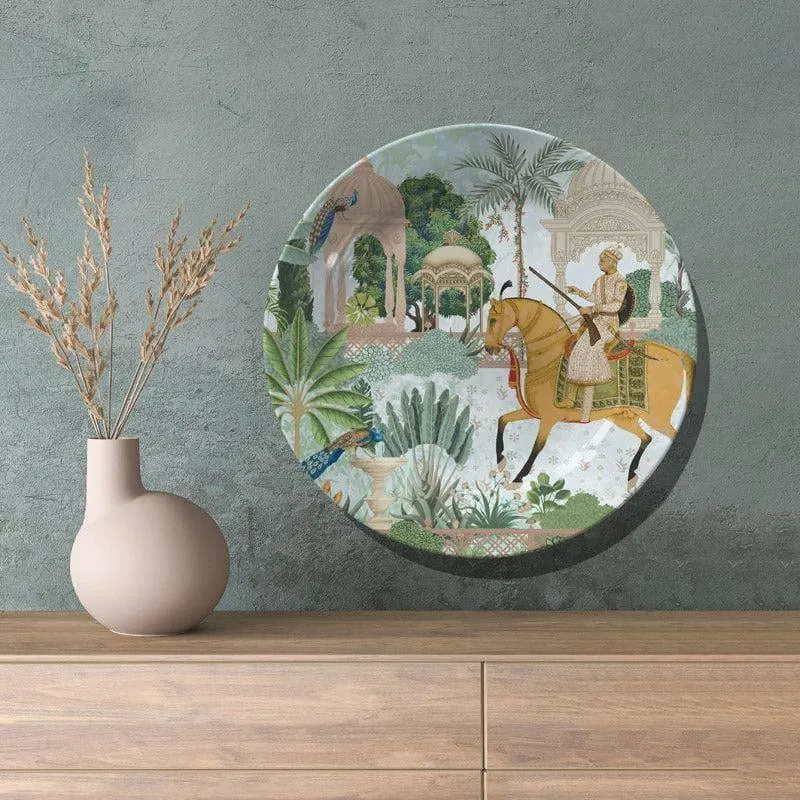 Emperor Akbar In Garden Wall Plate media 4