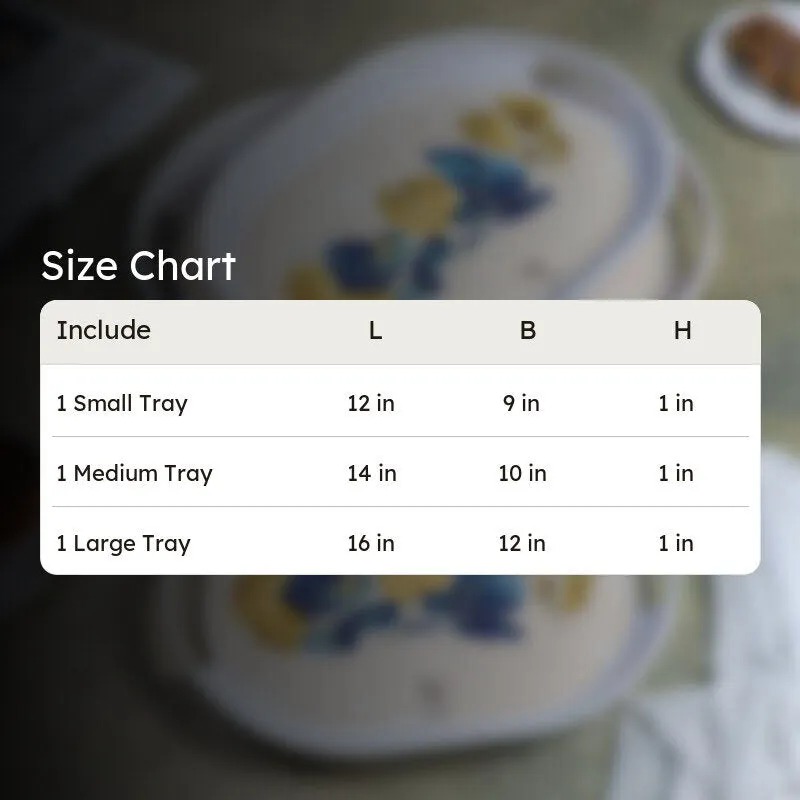 Leaf Of Gold Melamine Serving Tray - Set Of Three media 8