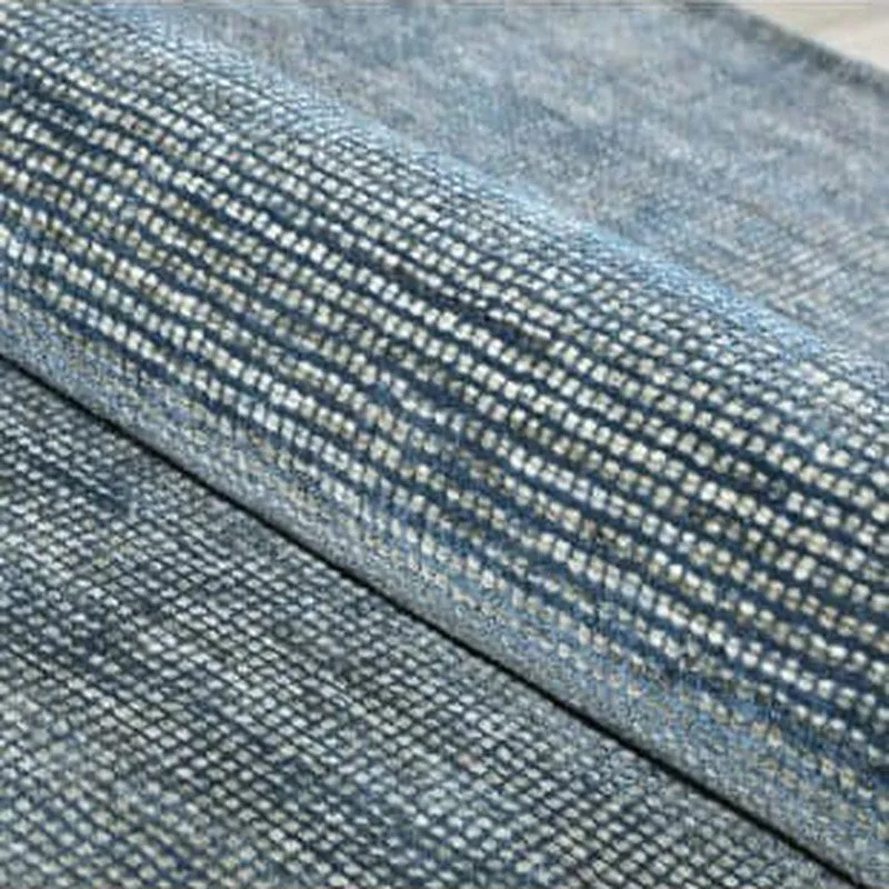 Thread Tale Hand Woven Round Wool Rug - Blue media 6