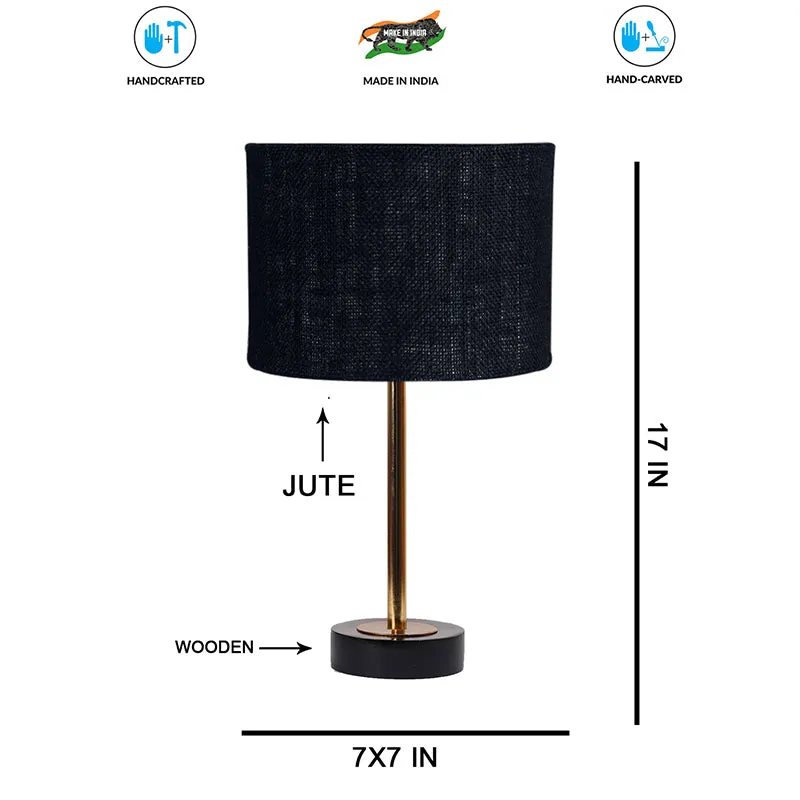 Sienna I Rodin Wooden Table Lamp - Black,Gold media 7