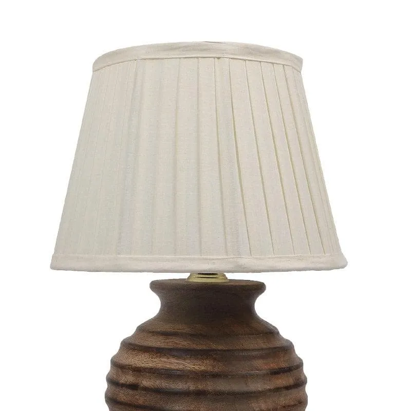 Vesara Pablo Fabric Table Lamp - White,Beige media 4