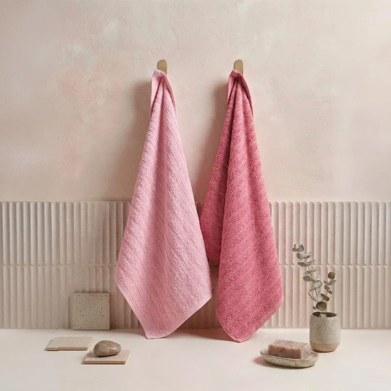 Monte Carlo Dry Lush Pure Cotton Towel Sets (Pink) - Set of Four media 3