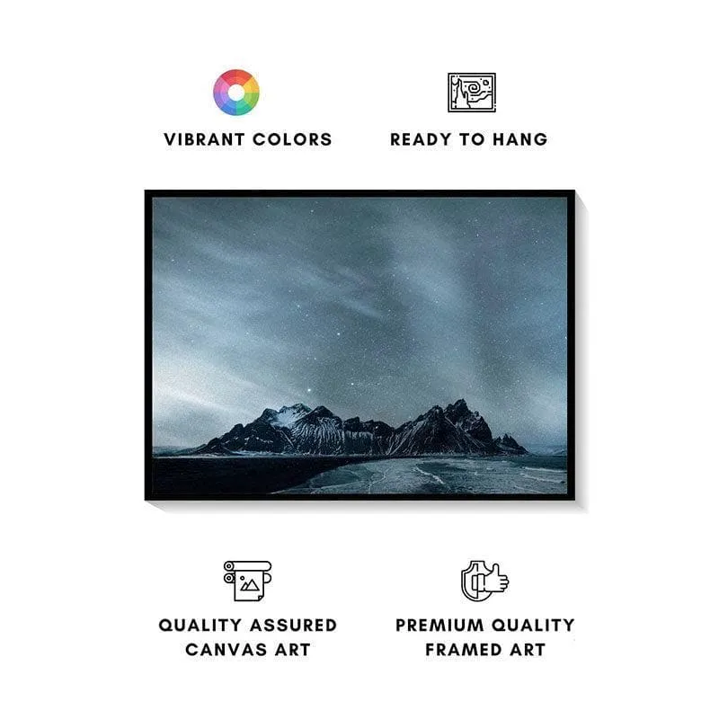 Starry Sky Canvas Wall Painting - Black Frame media 4