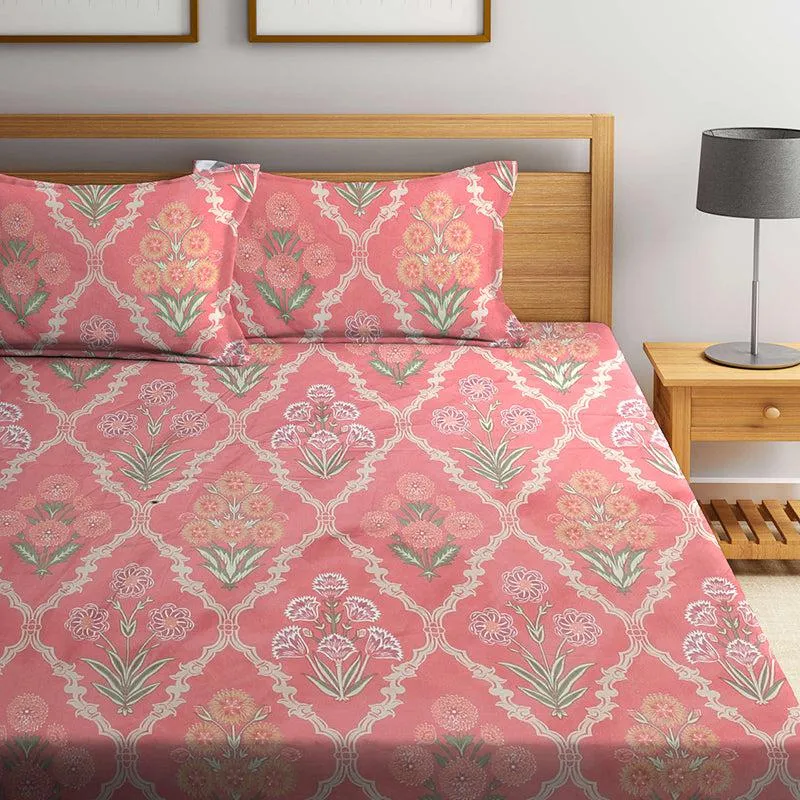 Shelby Floral Bedsheet - 180 GSM media 3