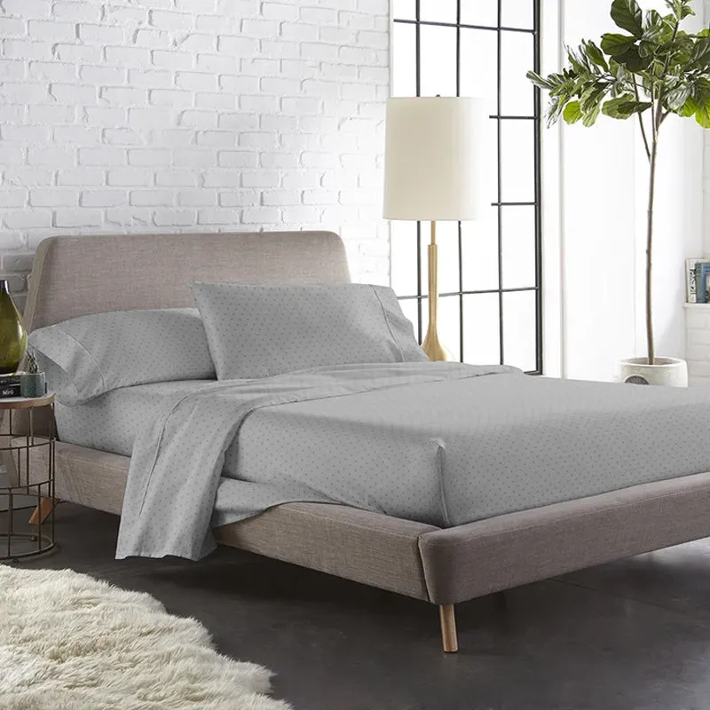 Swiss Dot Cotton Duvet Cover (Paloma Grey) - 300 TC media 1