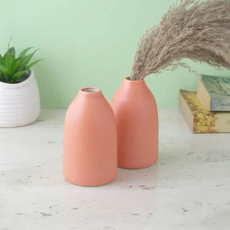 Blush Bang Ceramic Vase - Set Of Two media 1