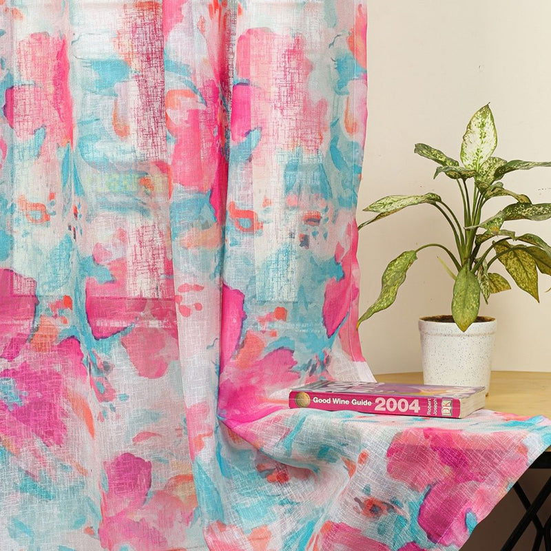 Casira Linen Texture Sheer Curtain - Set Of Two media 3
