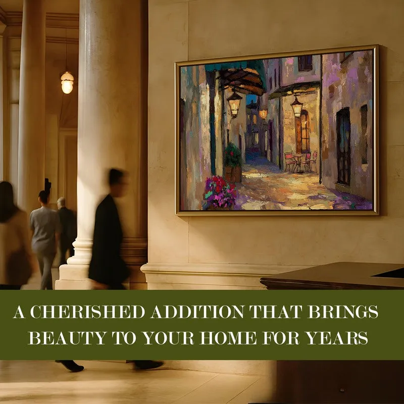 Nocturne Cafe Canvas Wall Painting With Frame media 7